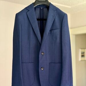 unstructured italian navy wool blazer Bonobos 36R